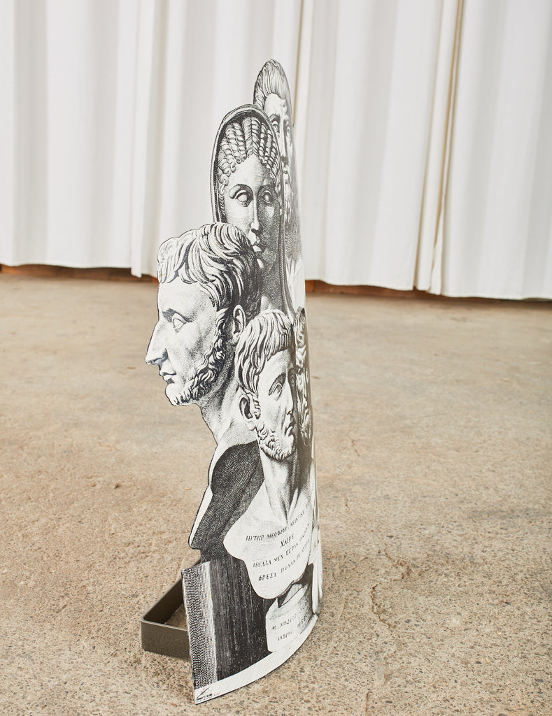 Fornasetti Neoclassical Trompe l'oeil Teste Antiche Umbrella Stand