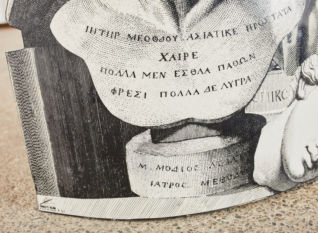 Fornasetti Neoclassical Trompe l'oeil Teste Antiche Umbrella Stand