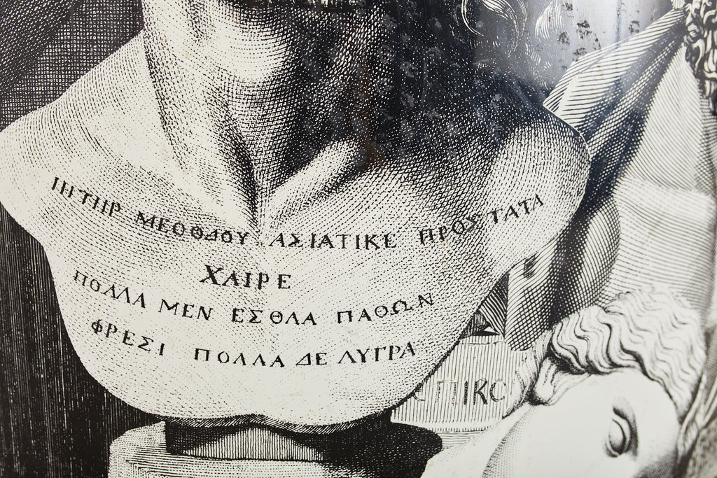 Fornasetti Neoclassical Trompe l'oeil Teste Antiche Umbrella Stand