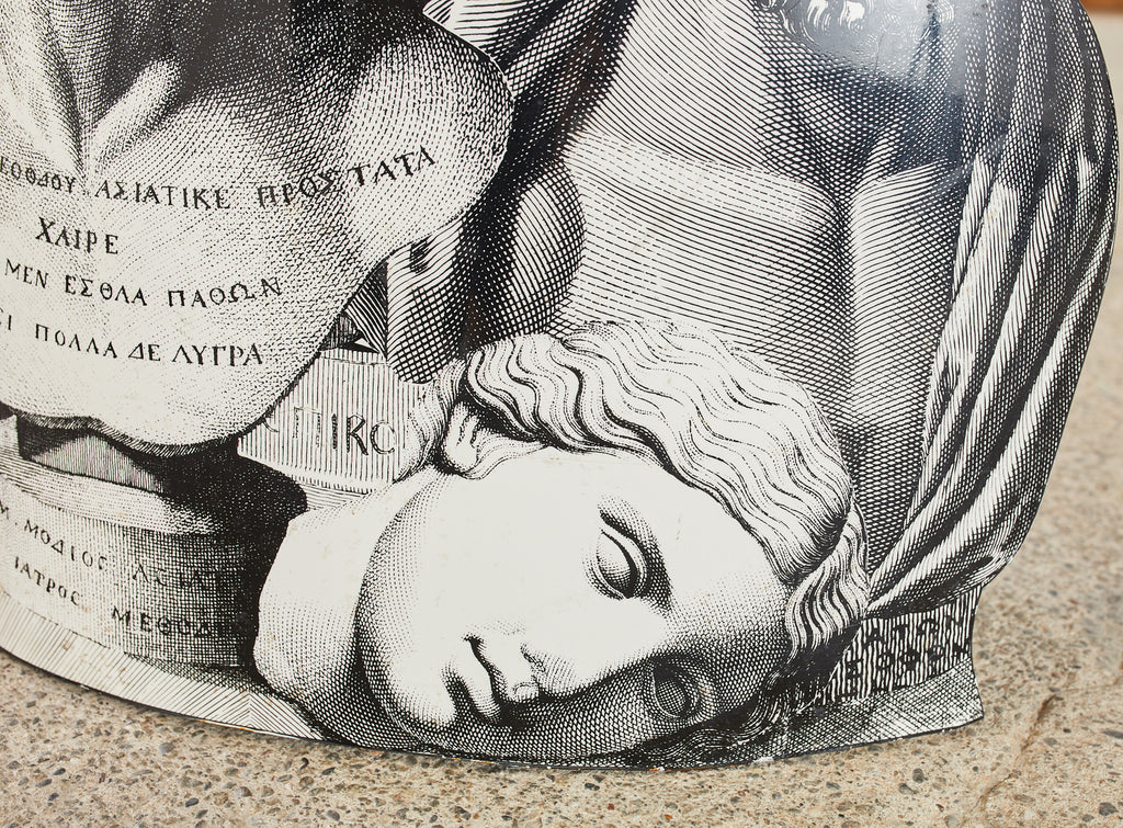 Fornasetti Neoclassical Trompe l'oeil Teste Antiche Umbrella Stand