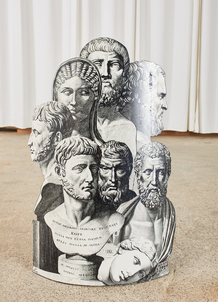 Fornasetti Neoclassical Trompe l'oeil Teste Antiche Umbrella Stand