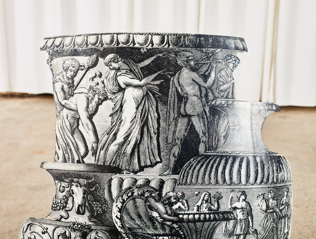Fornasetti Neoclassical Trompe l'oeil Vasi Antichi Umbrella Stand