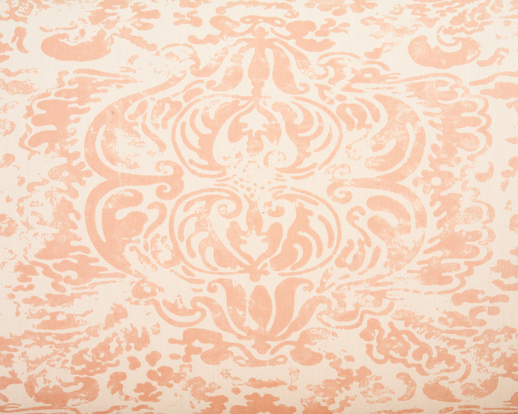 Pair of Slope Arm Sofas Fortuny Style Apricot Fabric