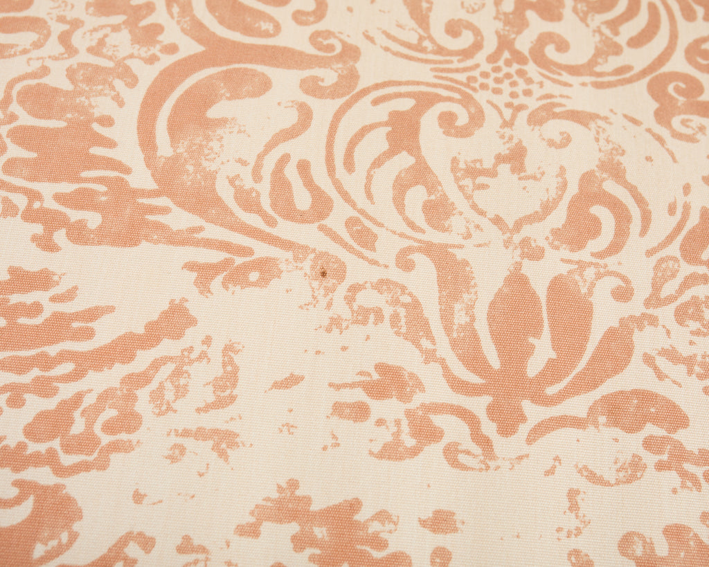 Pair of Slope Arm Sofas Fortuny Style Apricot Fabric