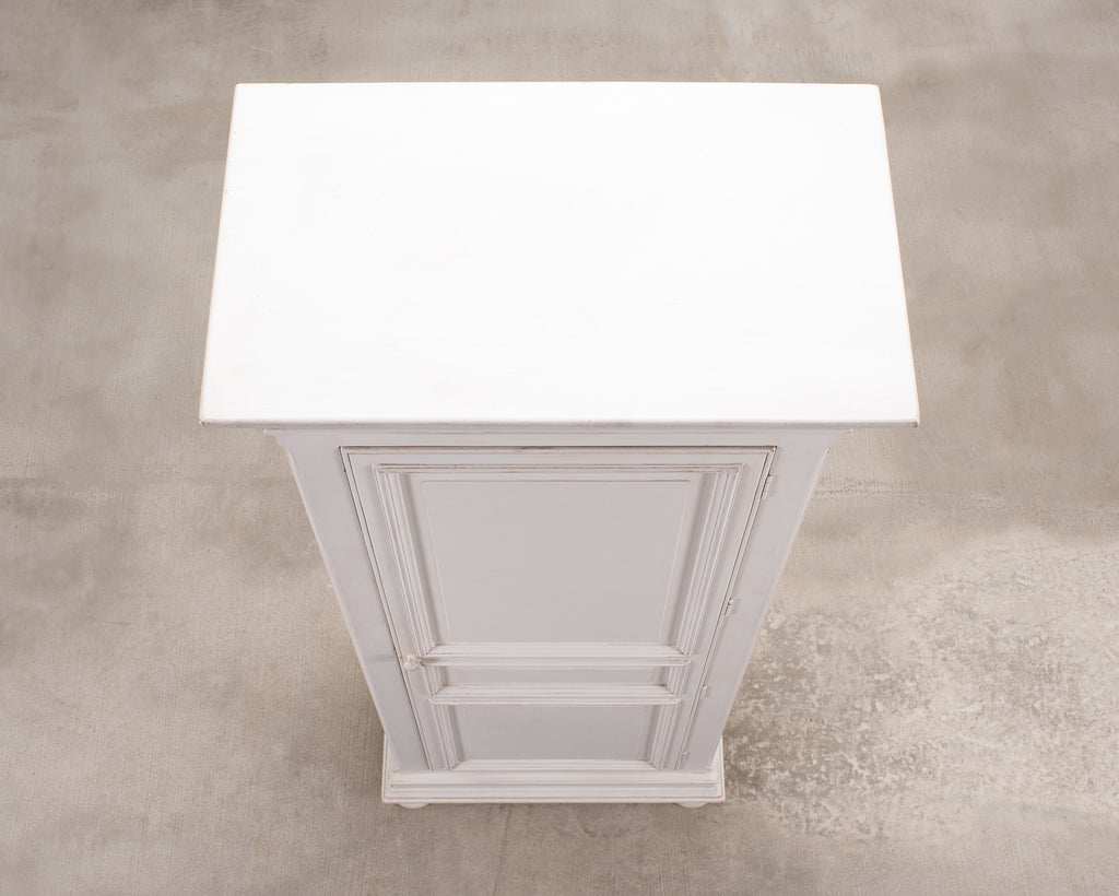 Country French Provincial Painted Bonnetière Storage Cabinet