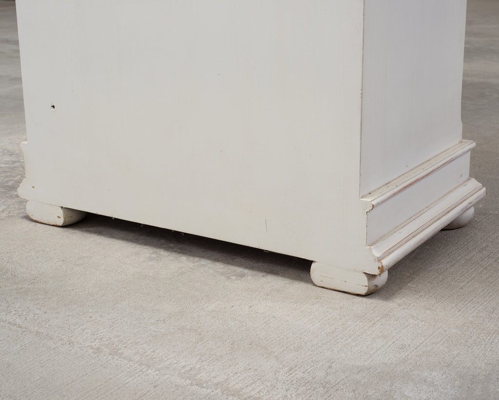 Country French Provincial Painted Bonnetière Storage Cabinet