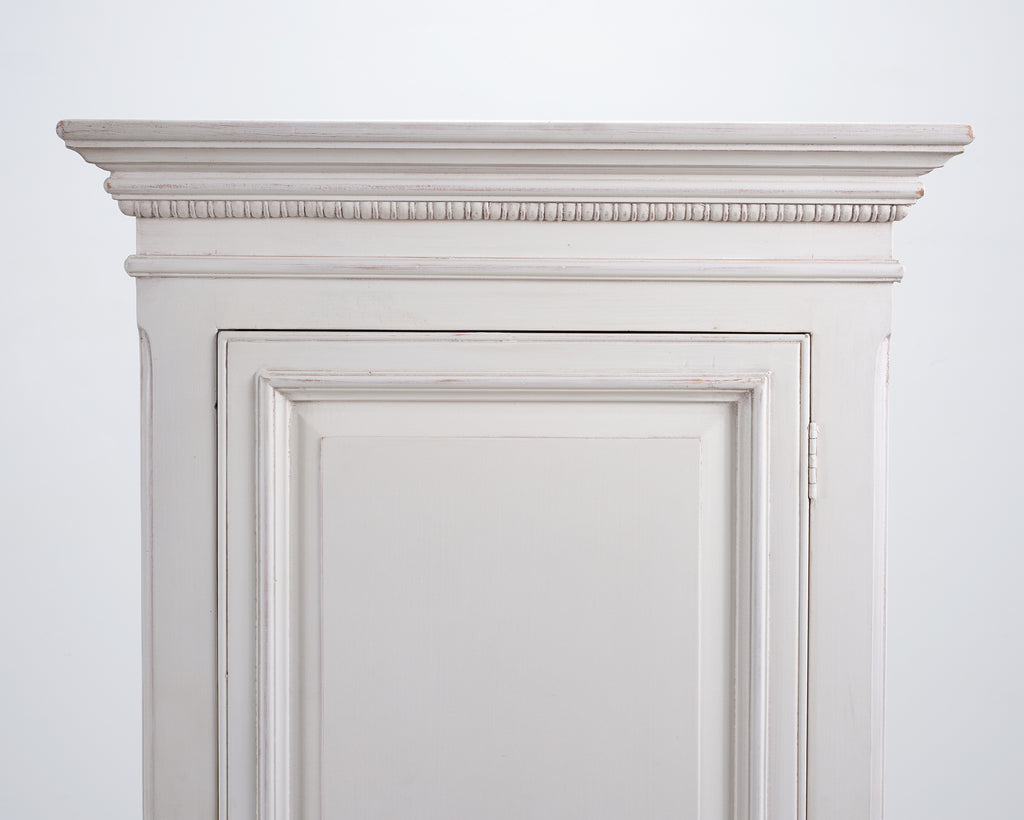 Country French Provincial Painted Bonnetière Storage Cabinet