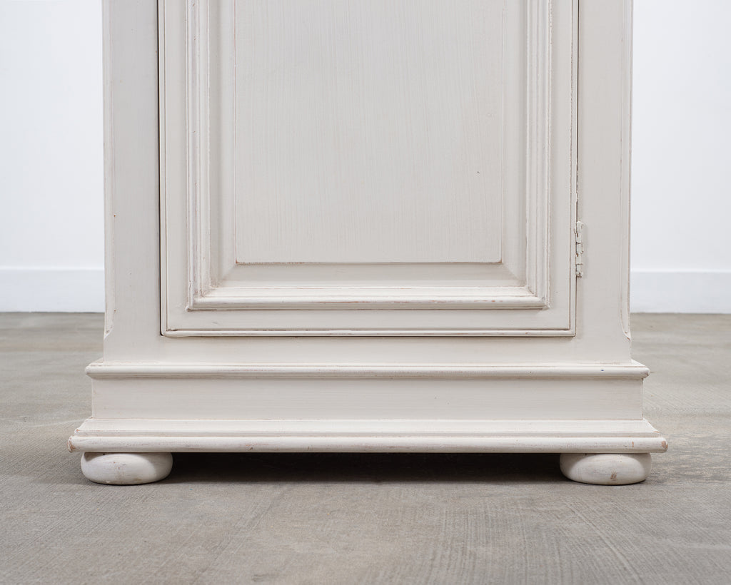 Country French Provincial Painted Bonnetière Storage Cabinet