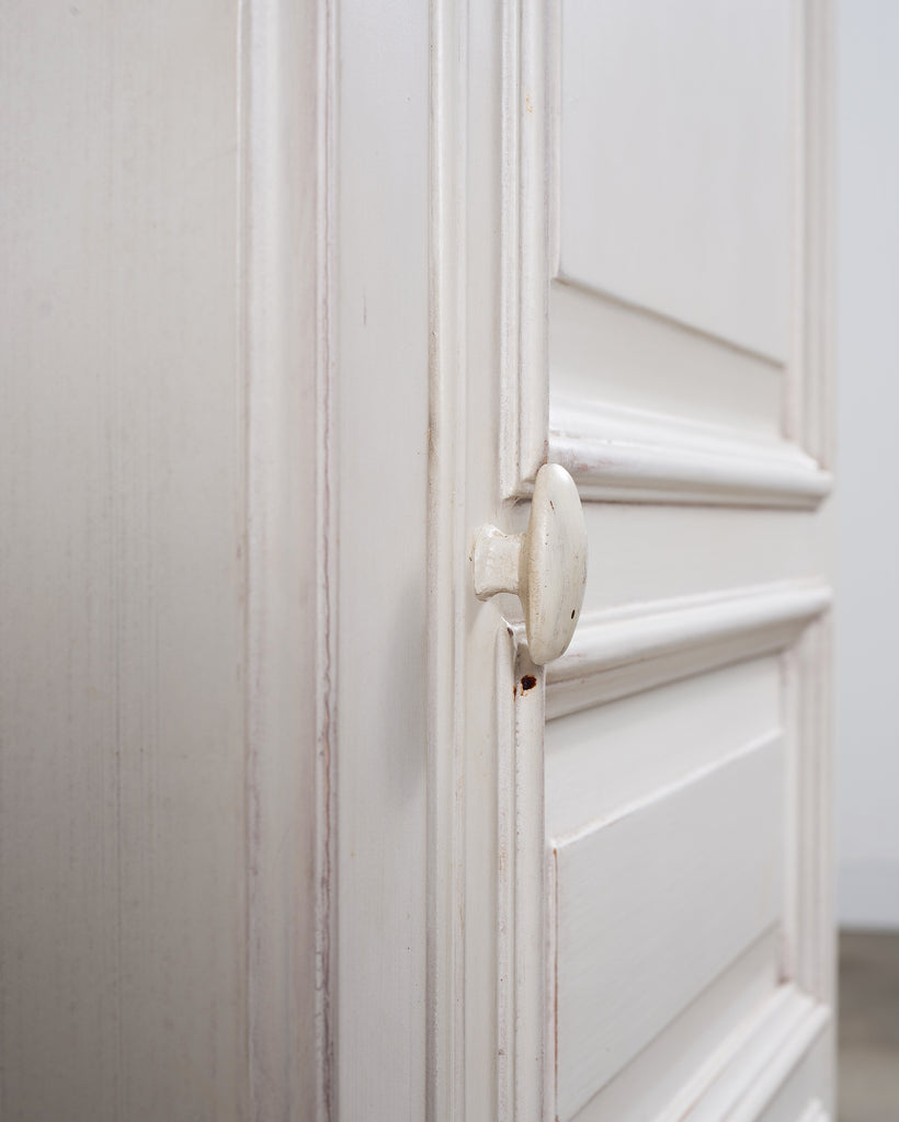Country French Provincial Painted Bonnetière Storage Cabinet