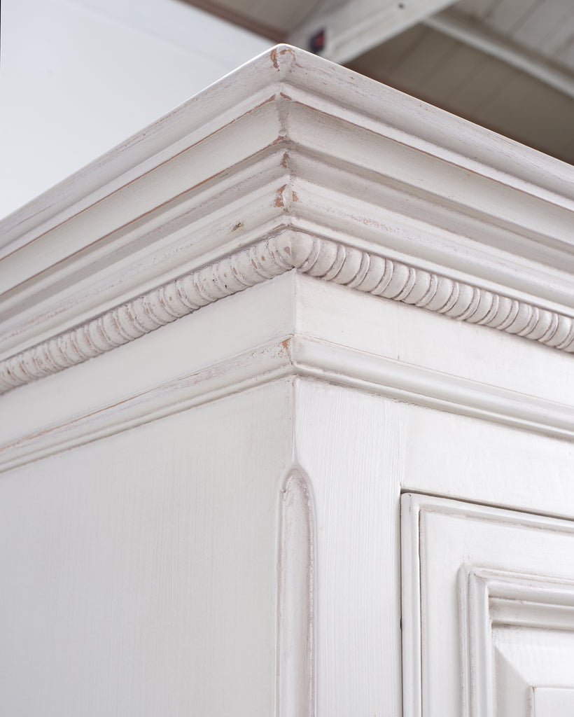 Country French Provincial Painted Bonnetière Storage Cabinet