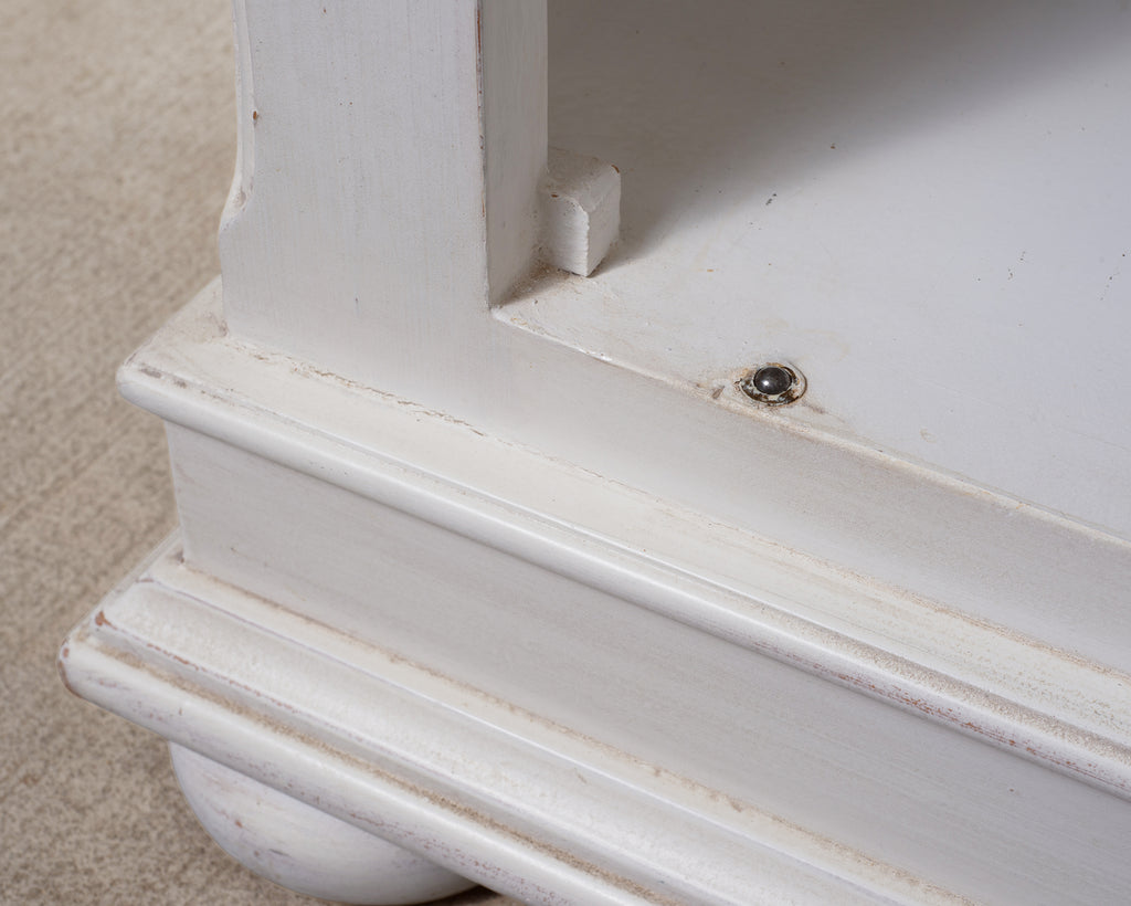 Country French Provincial Painted Bonnetière Storage Cabinet