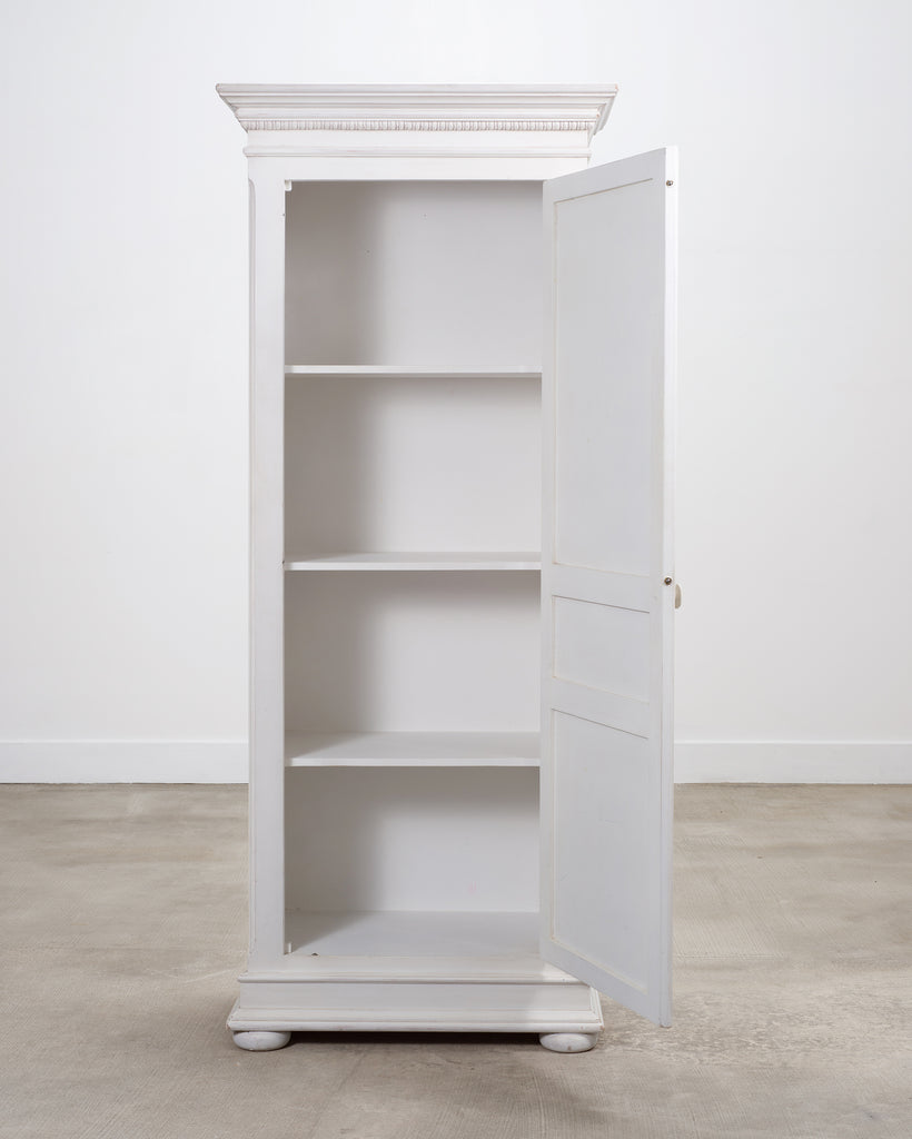 Country French Provincial Painted Bonnetière Storage Cabinet