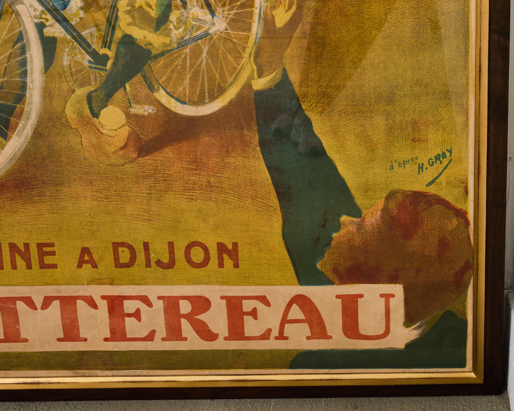 French Belle Epoque Cottereau Bicycle Advertisement Poster