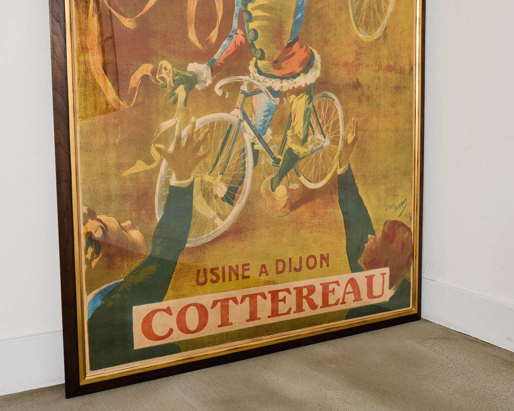 French Belle Epoque Cottereau Bicycle Advertisement Poster