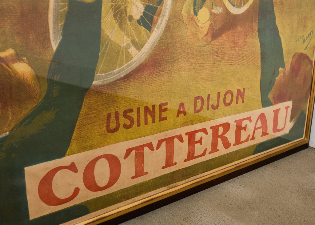 French Belle Epoque Cottereau Bicycle Advertisement Poster