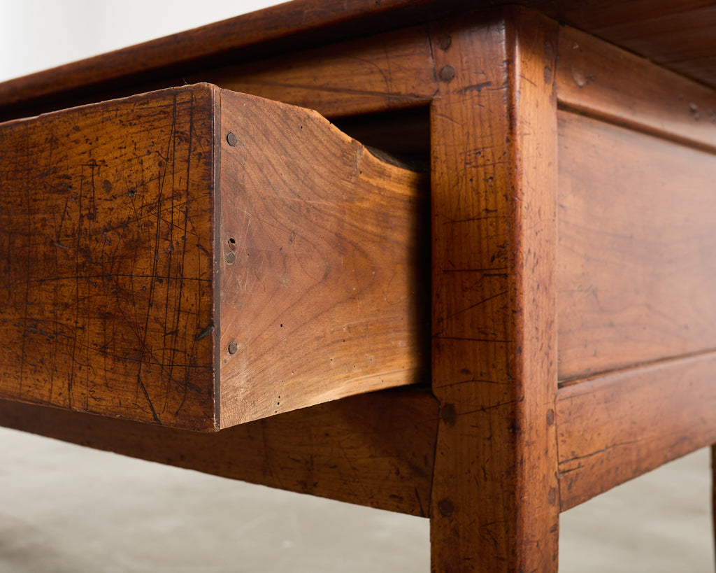 19th Century Country French Fruitwood Console Table Server 6 Ft.