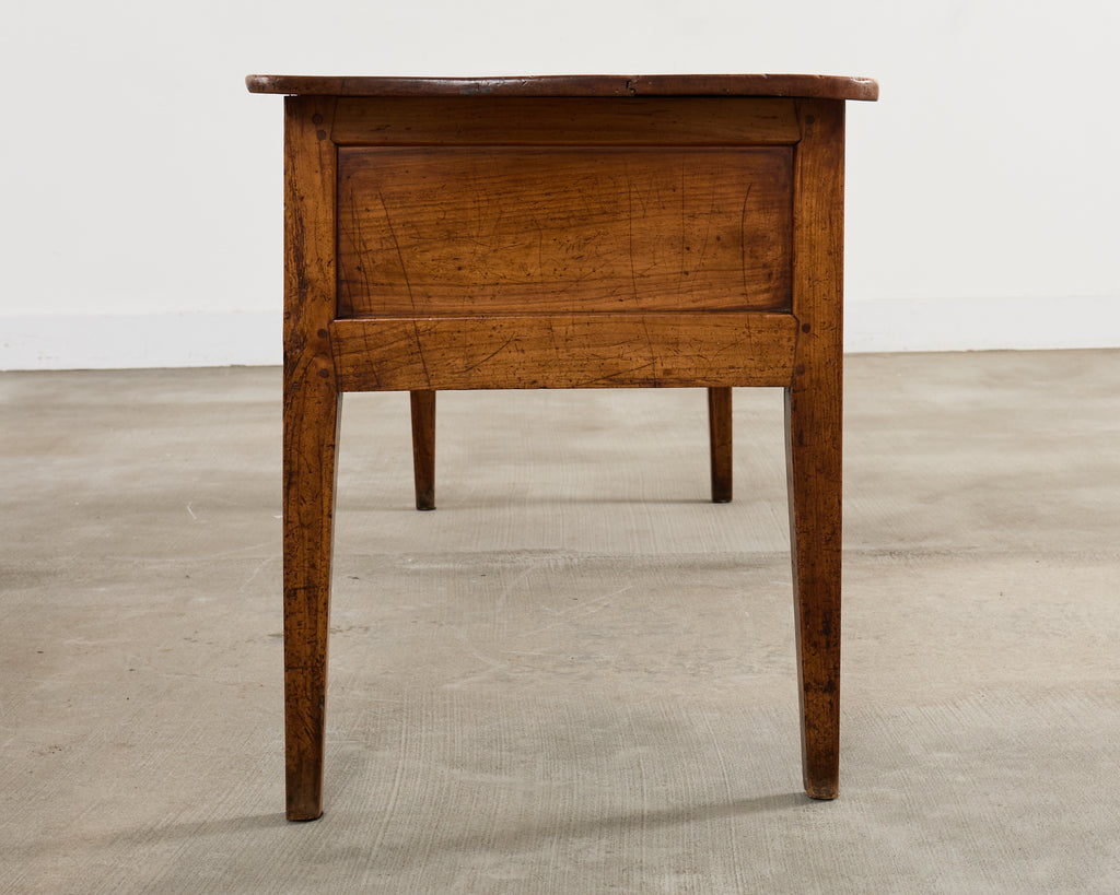 19th Century Country French Fruitwood Console Table Server 6 Ft.