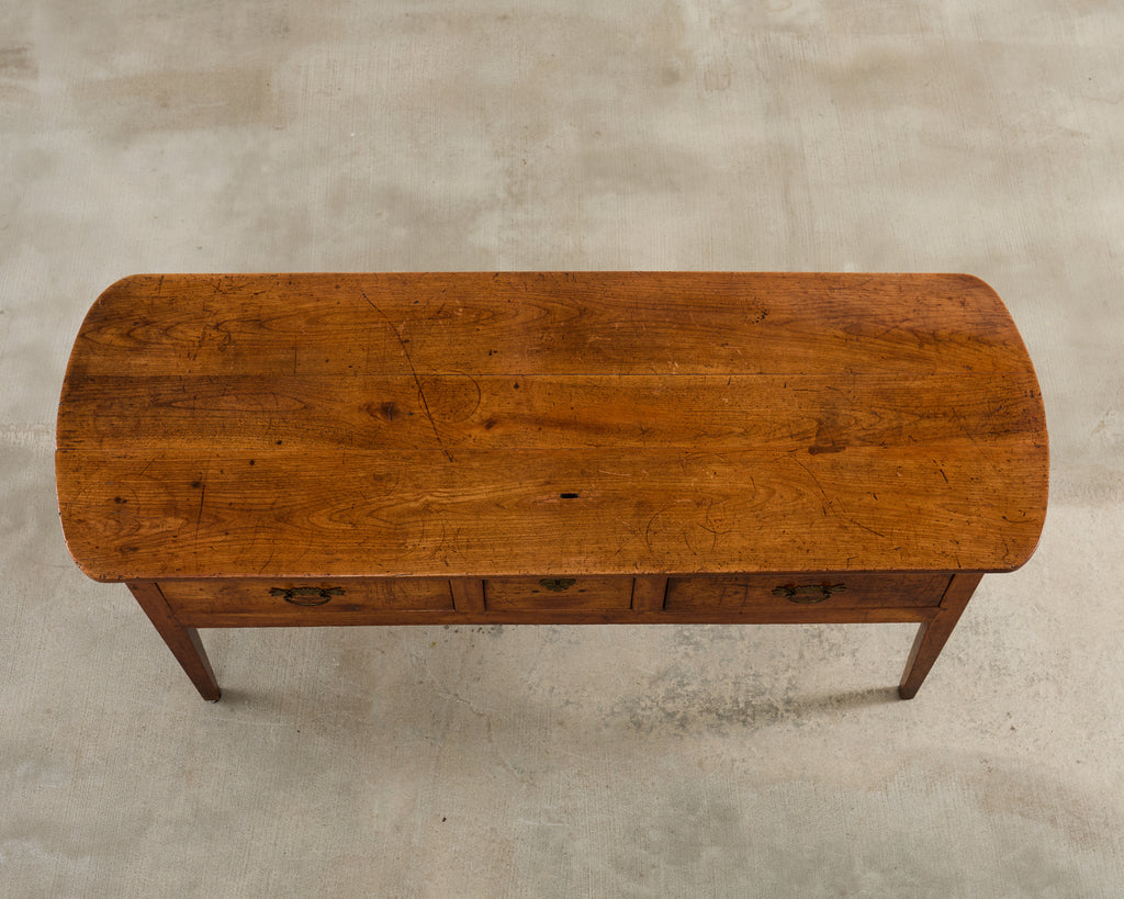 19th Century Country French Fruitwood Console Table Server 6 Ft.