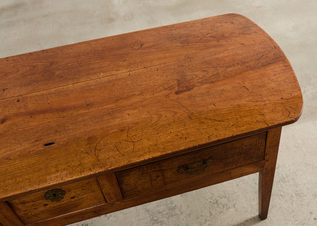 19th Century Country French Fruitwood Console Table Server 6 Ft.