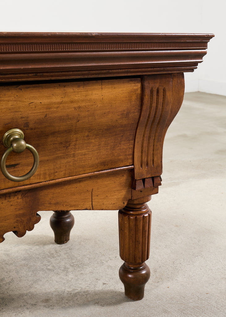 Repurposed 19th C. French Butcher Block Work Table Kitchen Island 8 Ft
