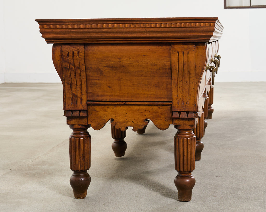 Repurposed 19th C. French Butcher Block Work Table Kitchen Island 8 Ft