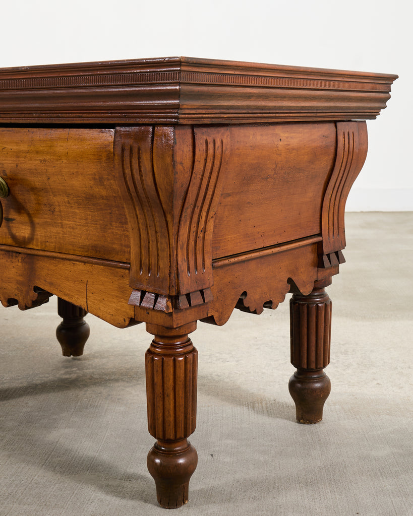 Repurposed 19th C. French Butcher Block Work Table Kitchen Island 8 Ft