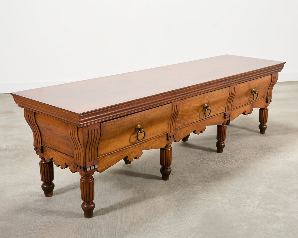 Repurposed 19th C. French Butcher Block Work Table Kitchen Island 8 Ft