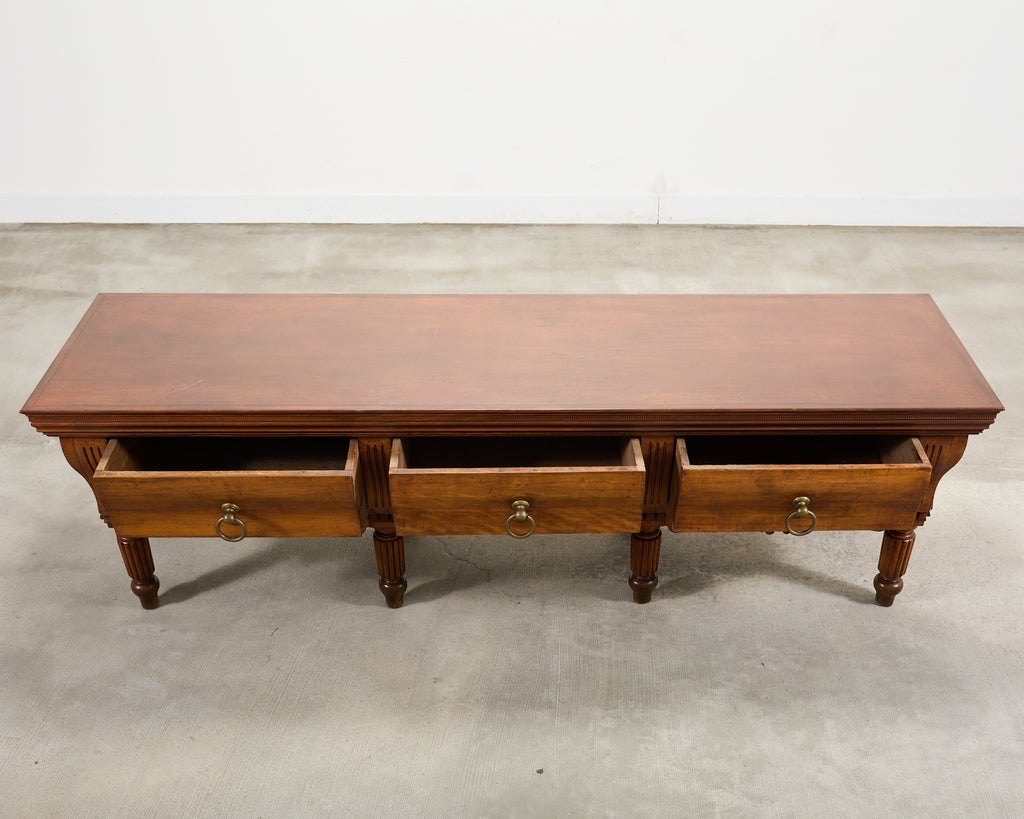 Repurposed 19th C. French Butcher Block Work Table Kitchen Island 8 Ft