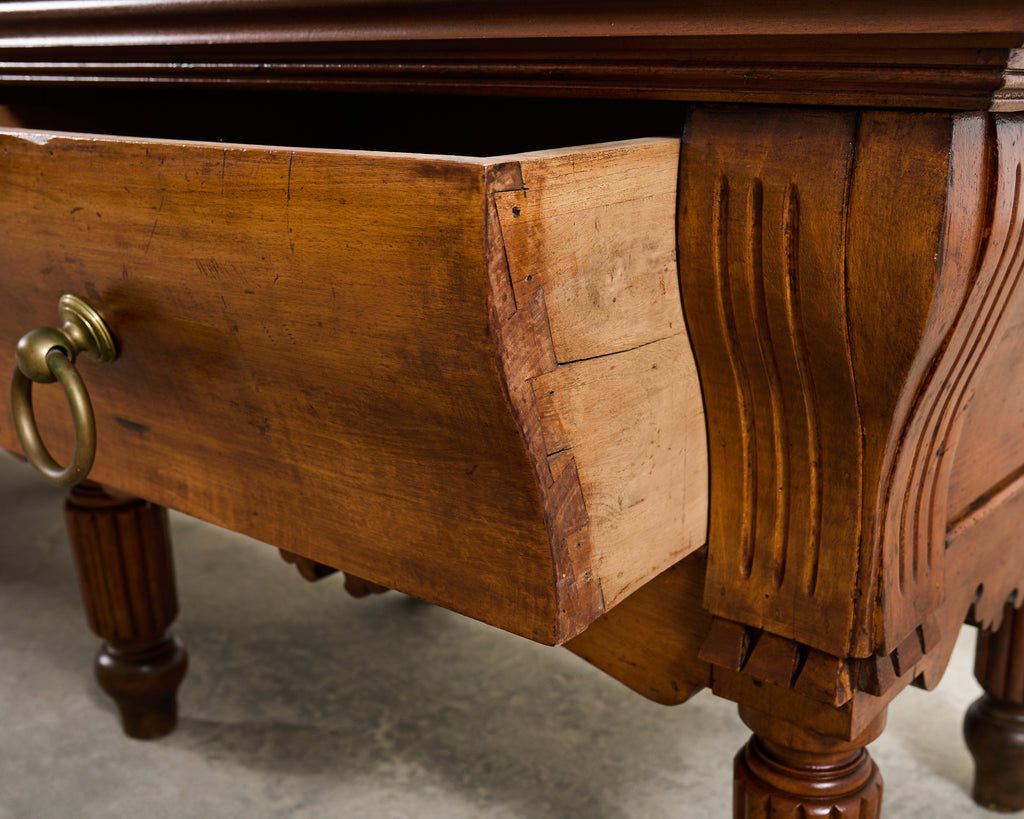 Repurposed 19th C. French Butcher Block Work Table Kitchen Island 8 Ft