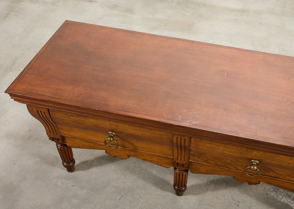 Repurposed 19th C. French Butcher Block Work Table Kitchen Island 8 Ft