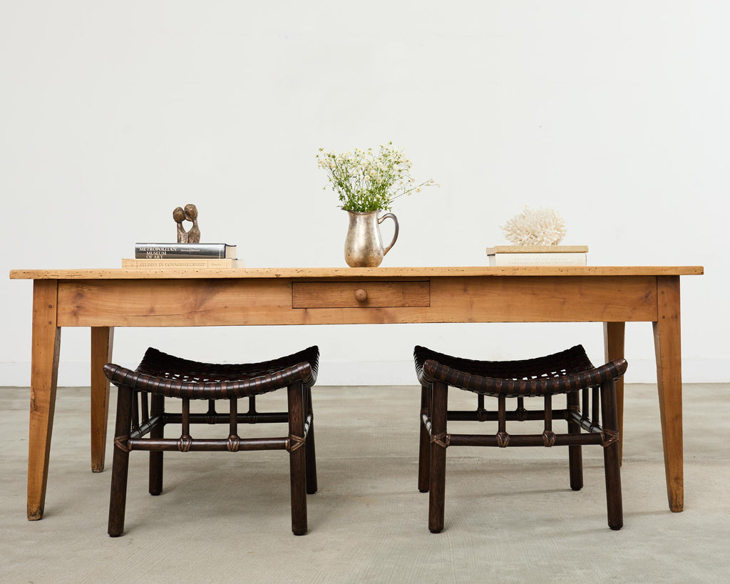19th Century Country French Provincial Fruitwood Farmhouse Table