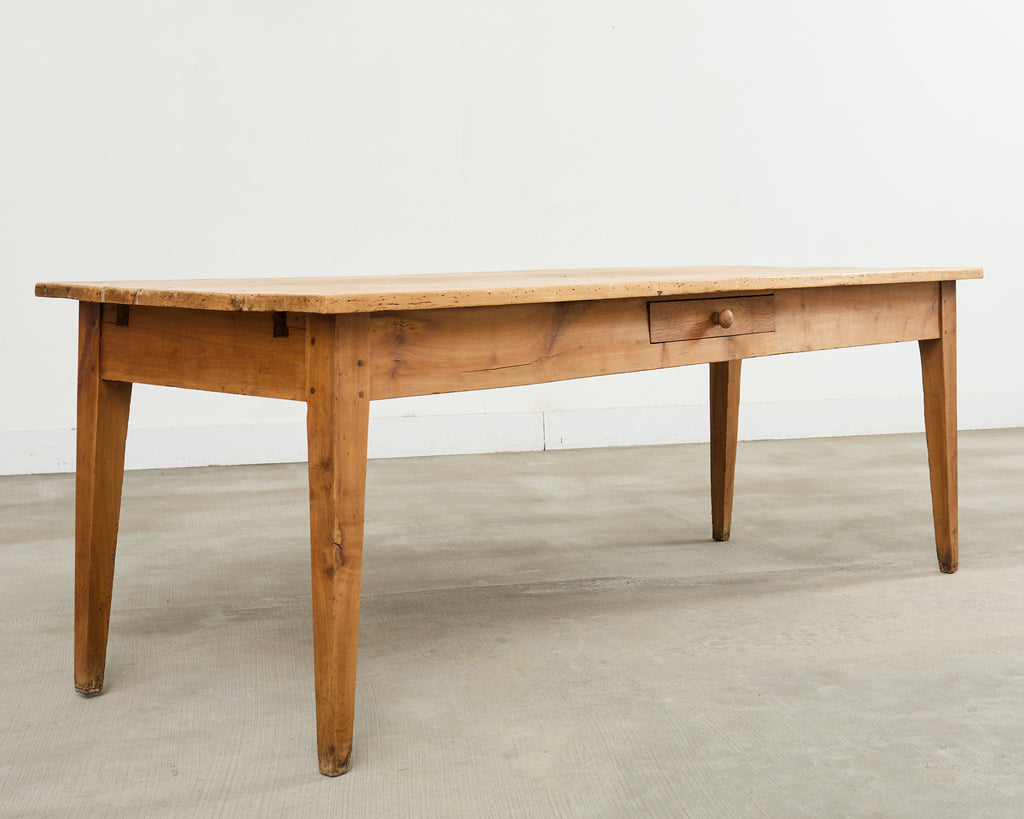19th Century Country French Provincial Fruitwood Farmhouse Table
