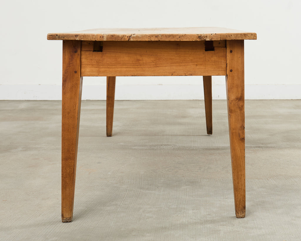 19th Century Country French Provincial Fruitwood Farmhouse Table
