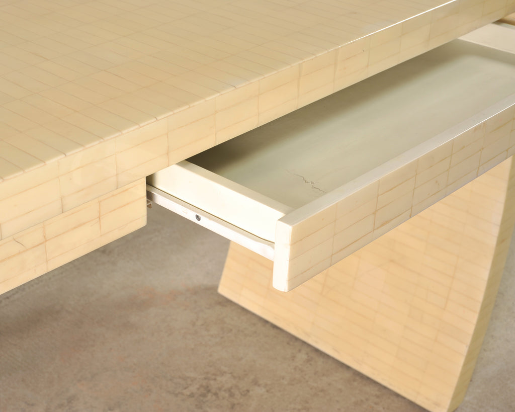 Enrique Garcel Modern Tessellated Bone Waterfall Writing Desk