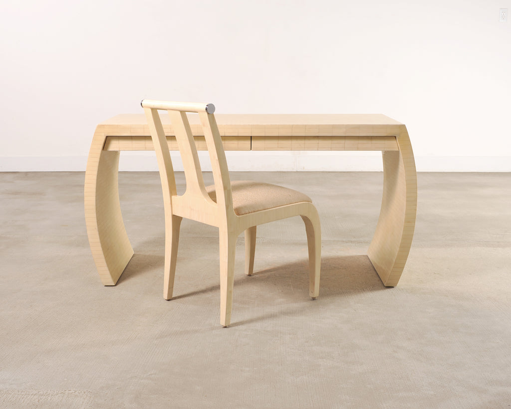 Enrique Garcel Modern Tessellated Bone Waterfall Writing Desk