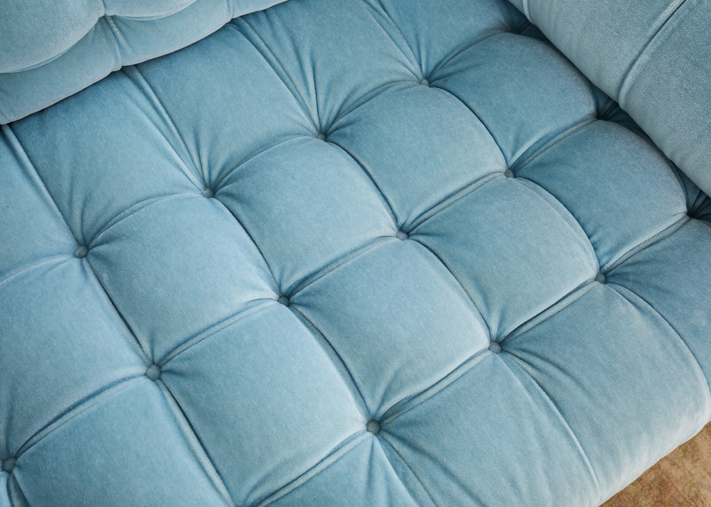 George Smith Mohair Velvet Ottoman Sofa Banquette