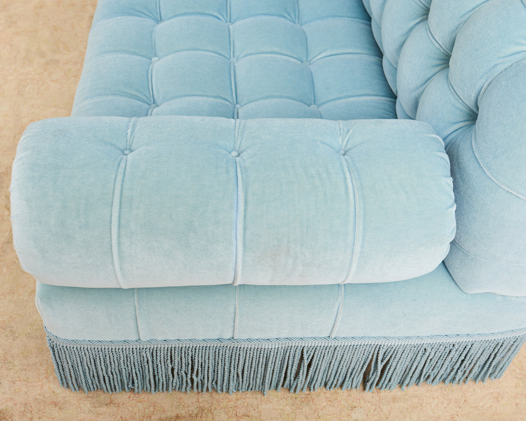 George Smith Mohair Velvet Ottoman Sofa Banquette