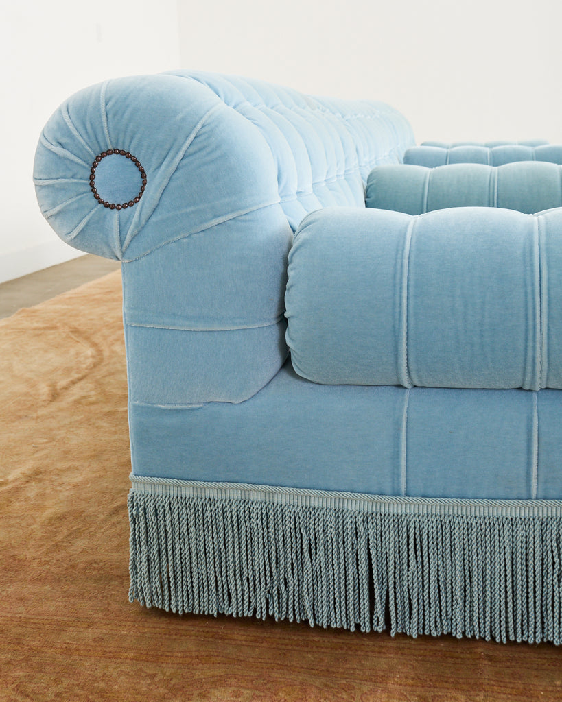 George Smith Mohair Velvet Ottoman Sofa Banquette