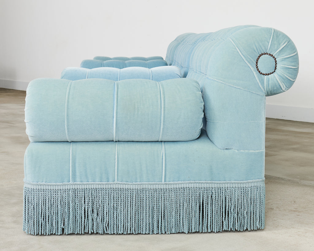 George Smith Mohair Velvet Ottoman Sofa Banquette