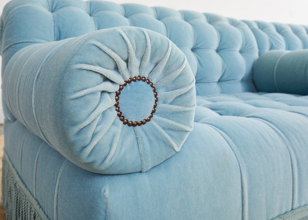 George Smith Mohair Velvet Ottoman Sofa Banquette