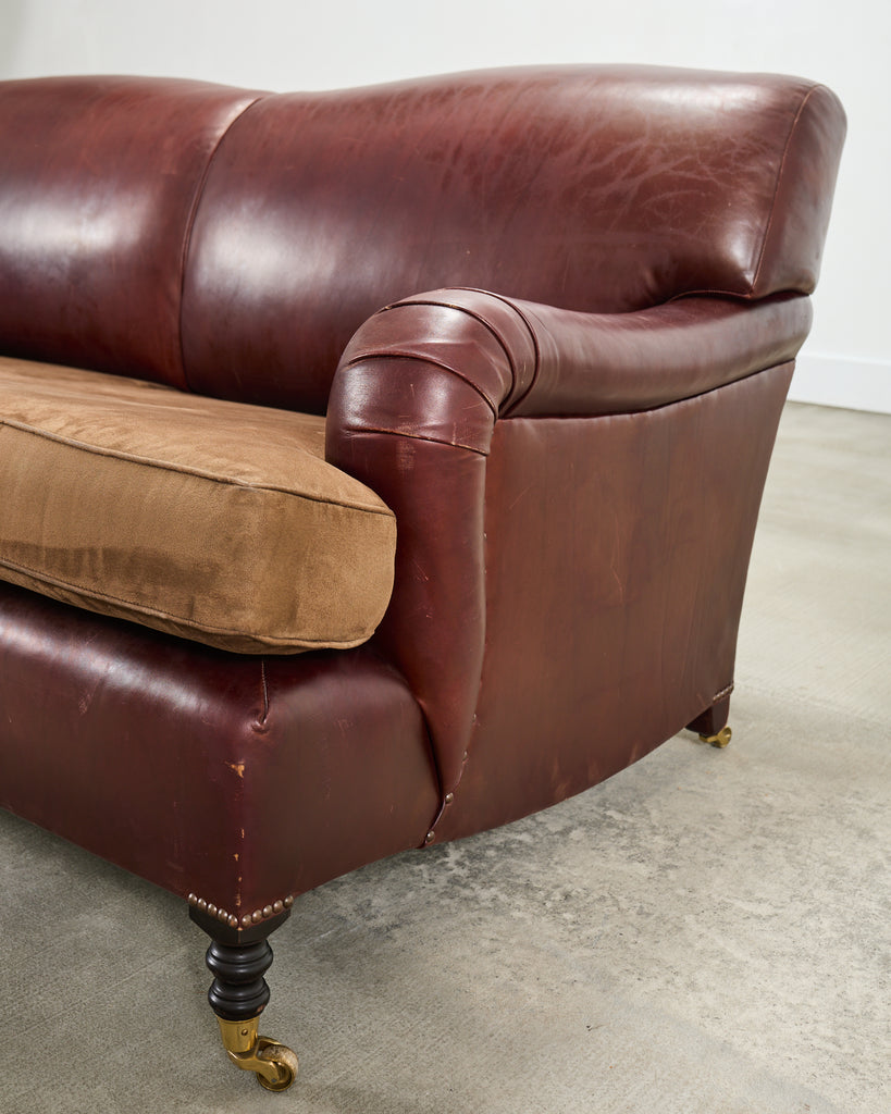 George Smith English Howard & Sons Signature Leather Sofa
