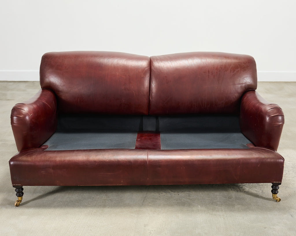 George Smith English Howard & Sons Signature Leather Sofa
