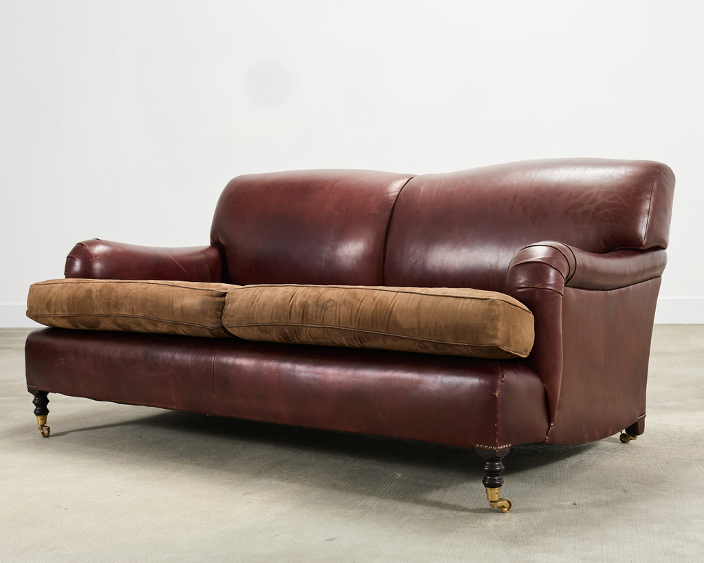 George Smith English Howard & Sons Signature Leather Sofa