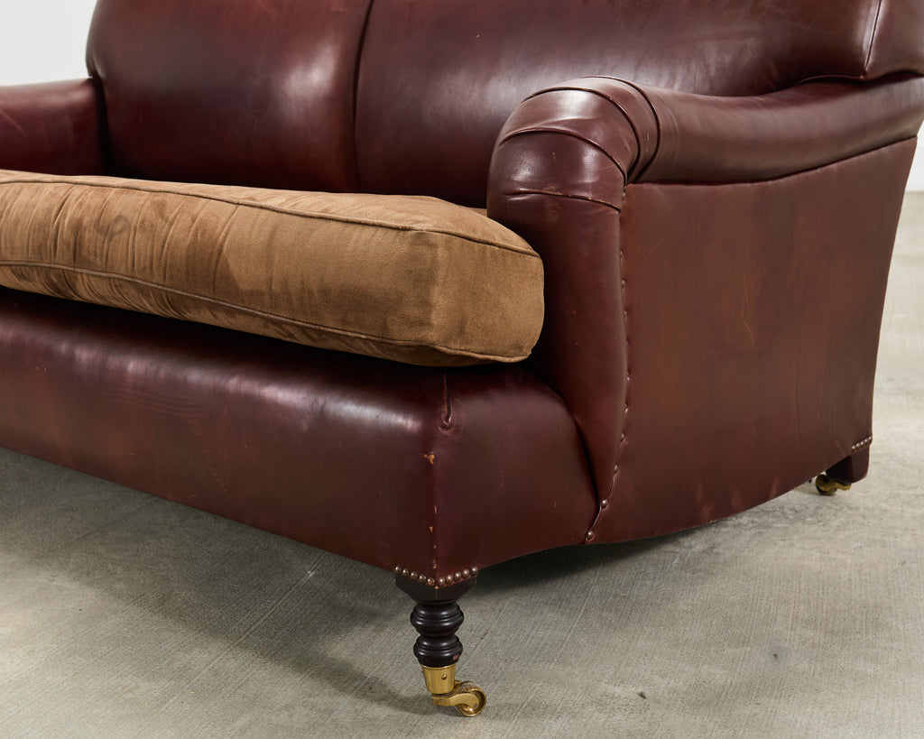 George Smith English Howard & Sons Signature Leather Sofa