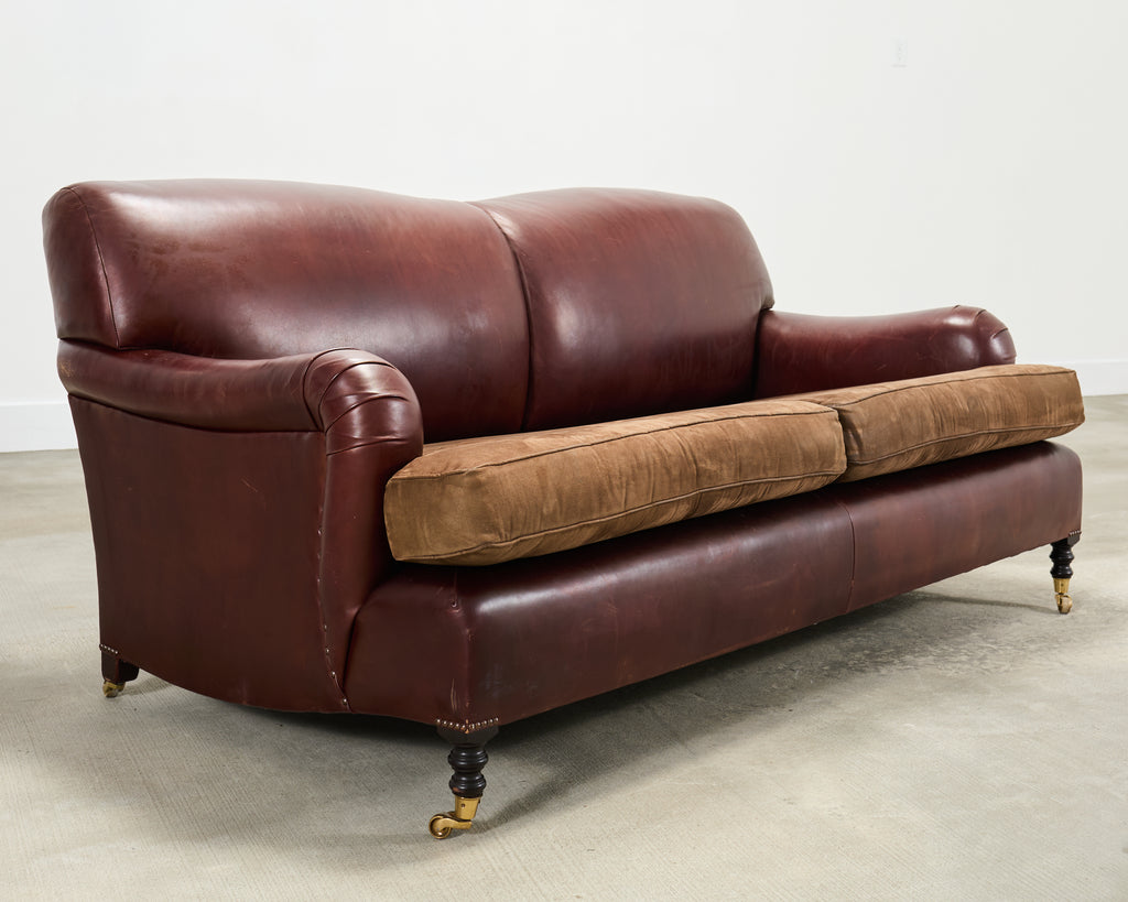 George Smith English Howard & Sons Signature Leather Sofa