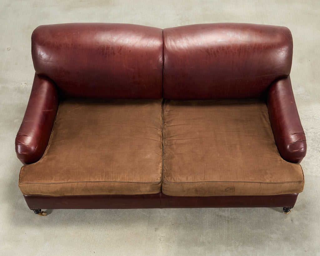 George Smith English Howard & Sons Signature Leather Sofa