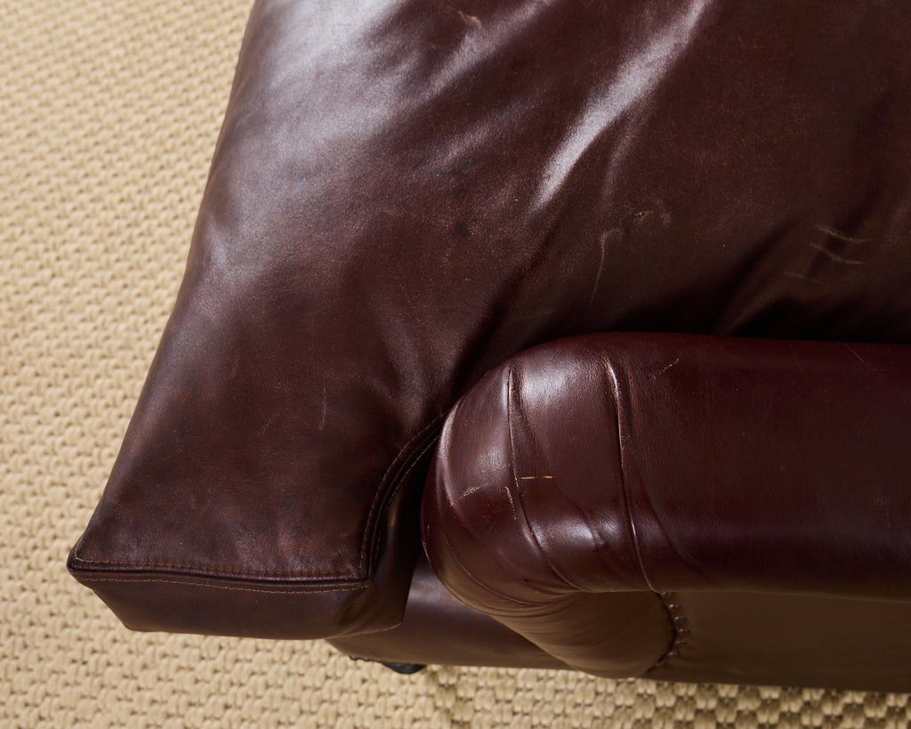 George Smith English Howard & Sons Signature Leather Sofa