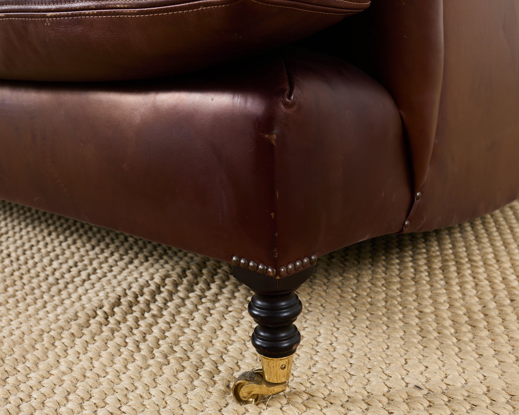 George Smith English Howard & Sons Signature Leather Sofa