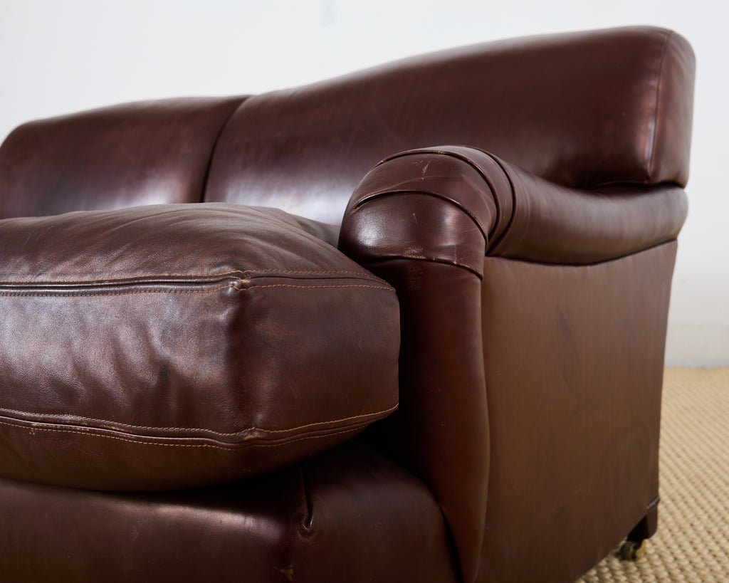 George Smith English Howard & Sons Signature Leather Sofa