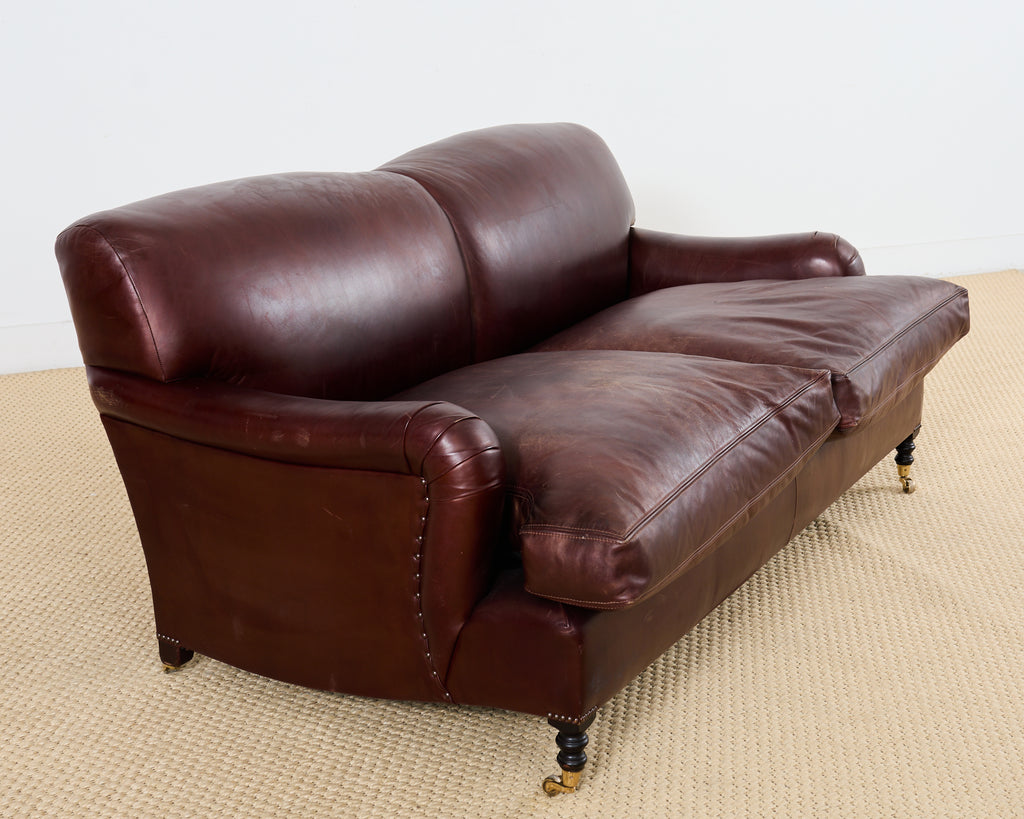 George Smith English Howard & Sons Signature Leather Sofa